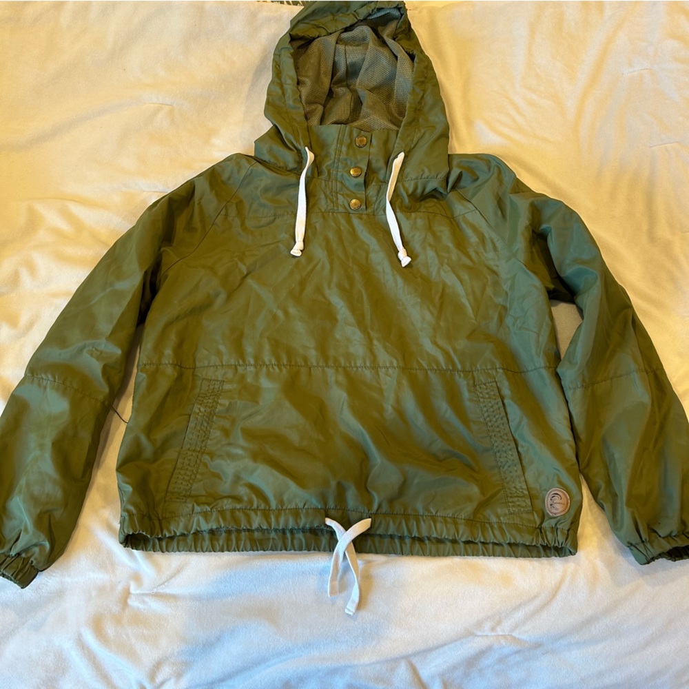 O’neill Olive Green Rain Coat Jacket XS like new